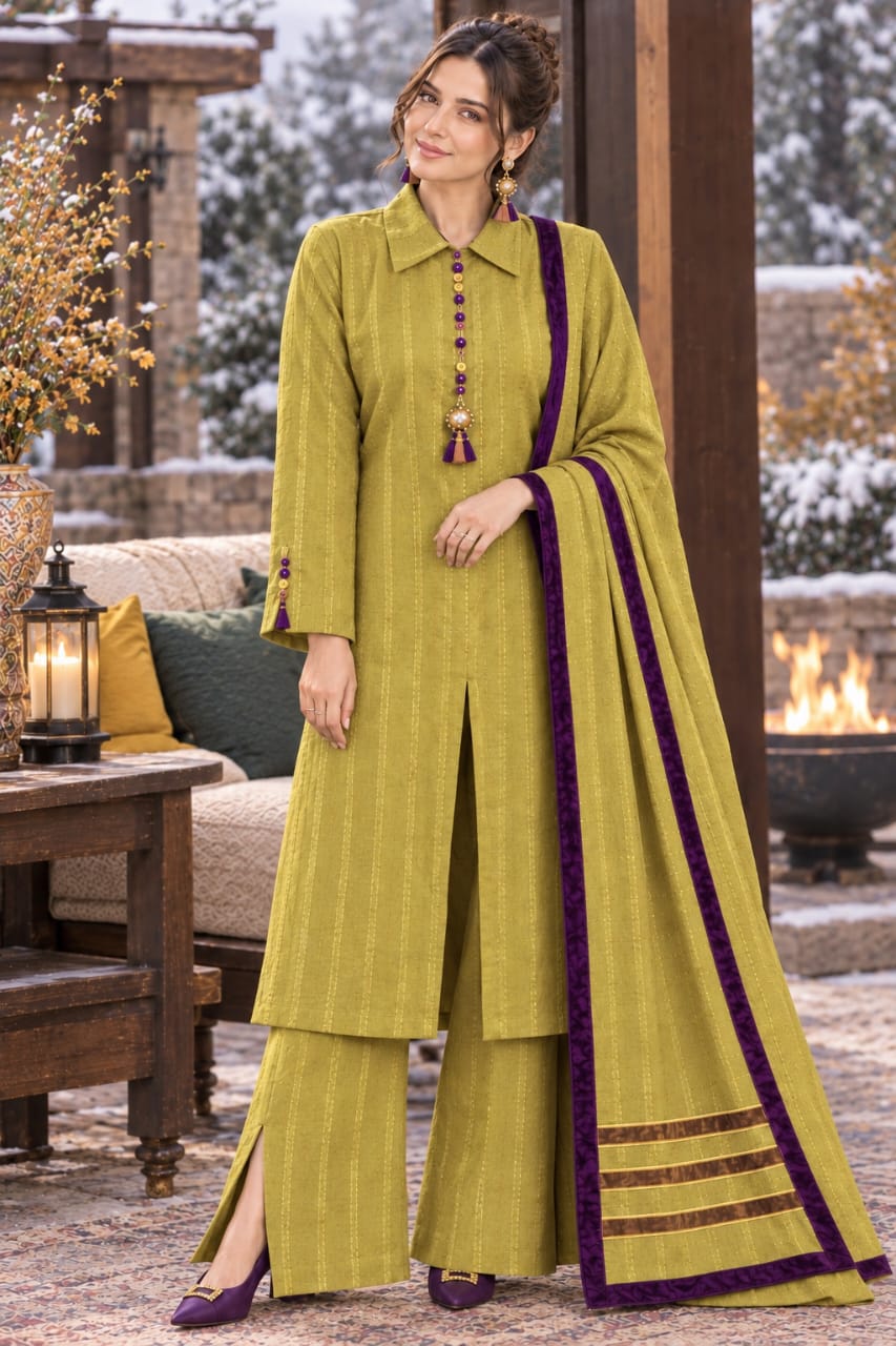 Teal 3-Piece Kurta with Sharara and Dupatta