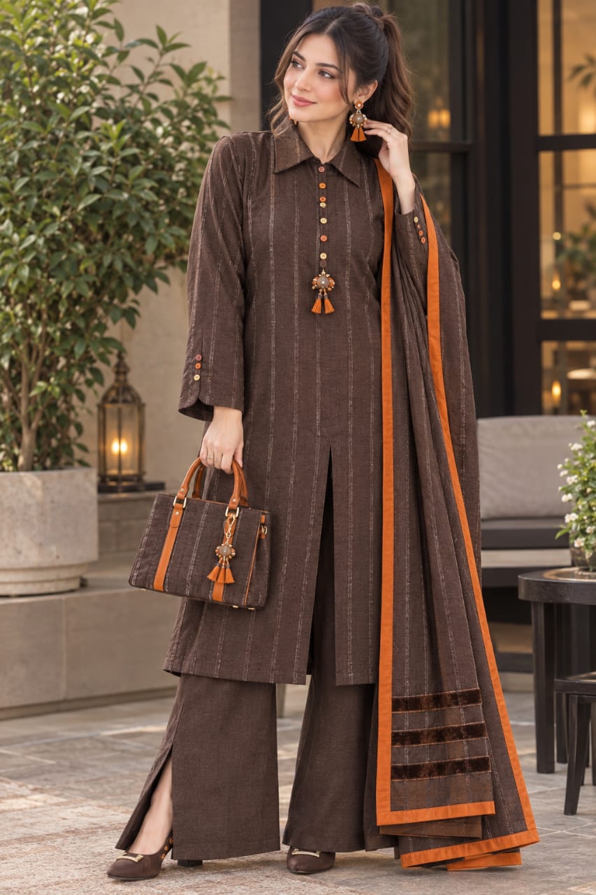 Teal 3-Piece Kurta with Sharara and Dupatta