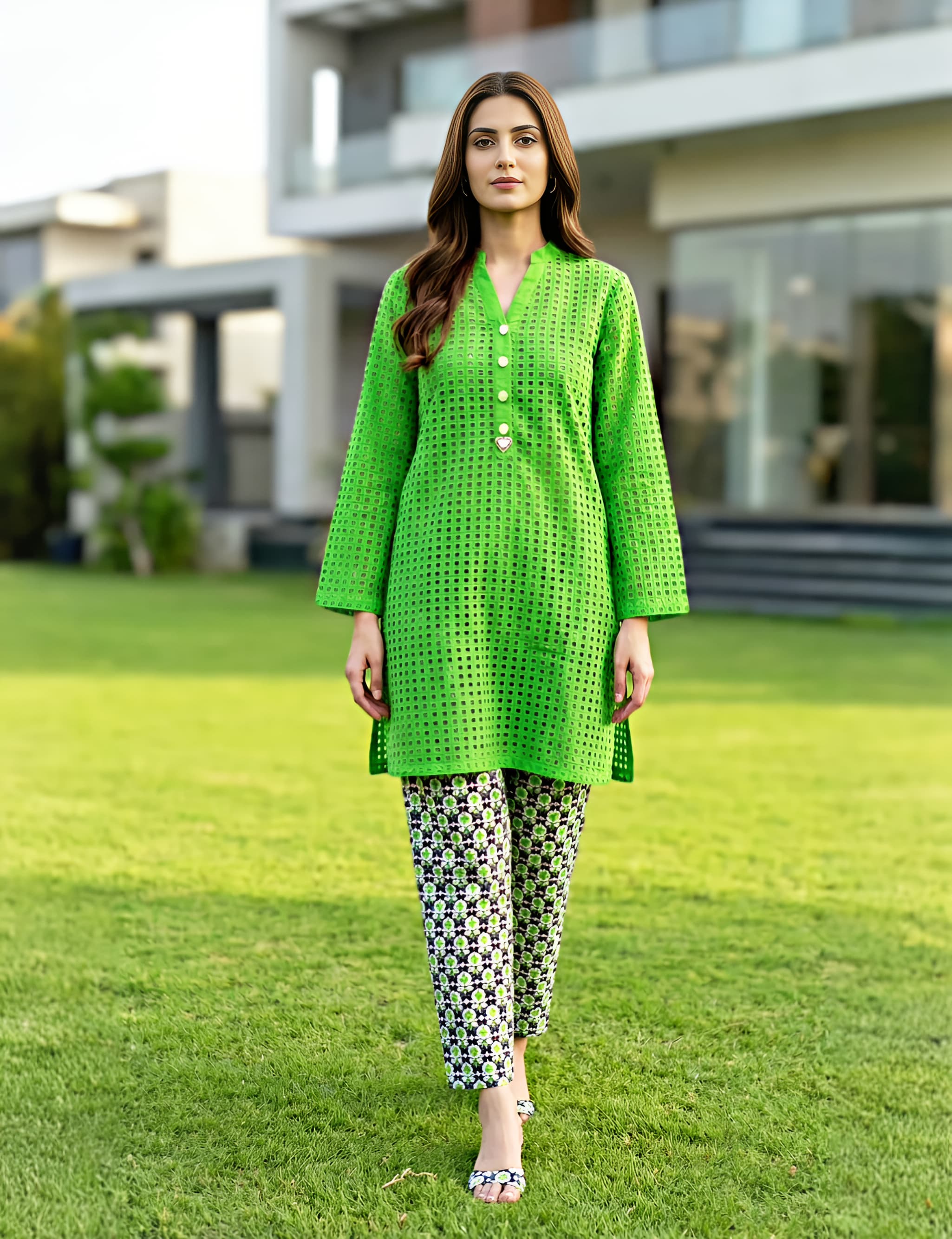 Emerald Eyelet Heritage Suit
