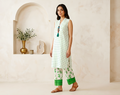 Mint Green Polka Dot & Leaf Print 2-Piece Co-Ord set.