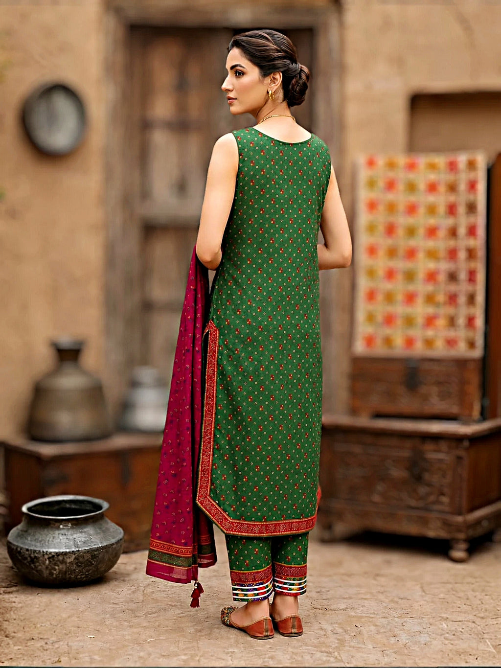 The Pind Heritage Co-ord & Dupatta Set
