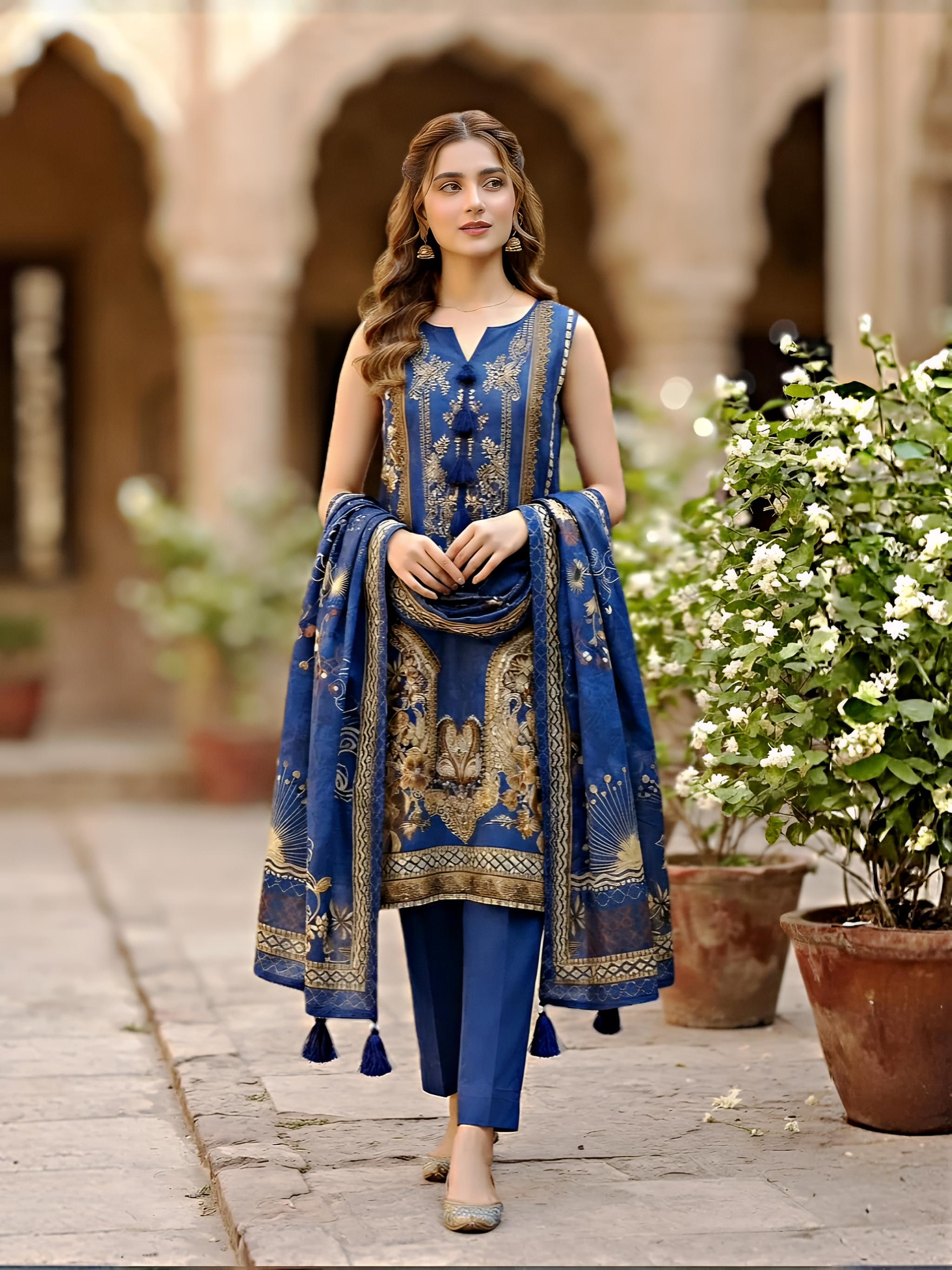 Sapphire Royale Gold Baroque 3-Piece Suit