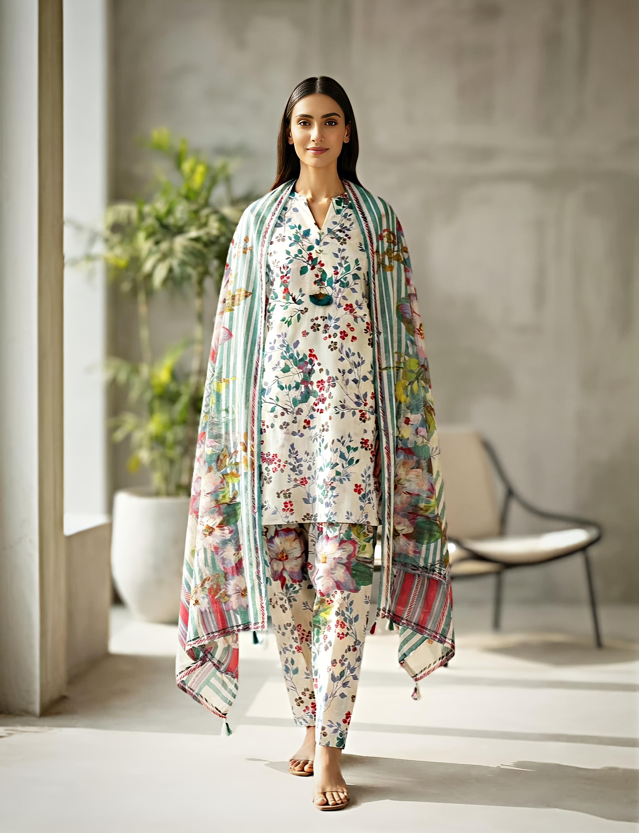 Ivory Botanical Heritage Suit