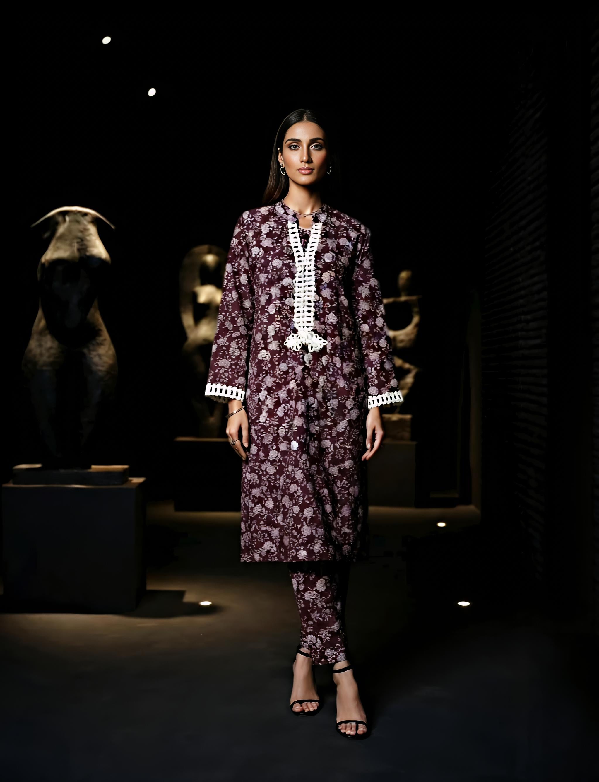 Burgundy Bloom Tradition Suit