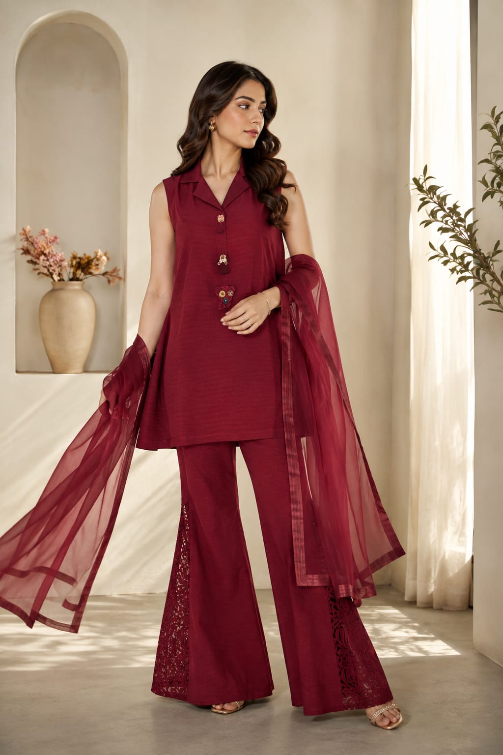 Wine Rose 3-piece