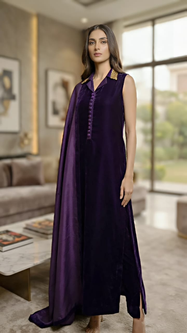Royal Amethyst | Luxury Velvet 3-Piece