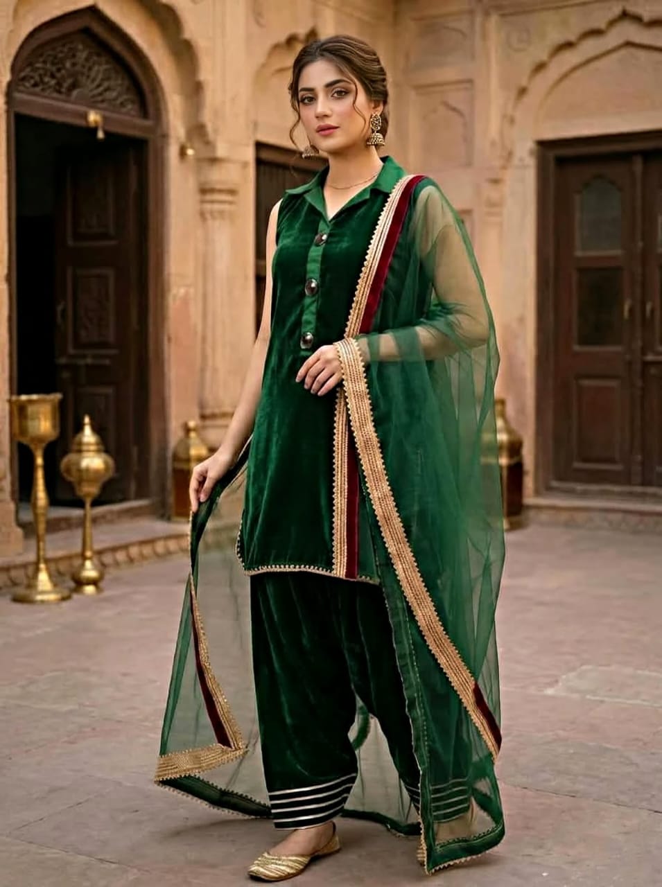Emerald Grace | Luxury Velvet 3-Piece