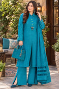 Teal 3-Piece Kurta with Sharara and Dupatta