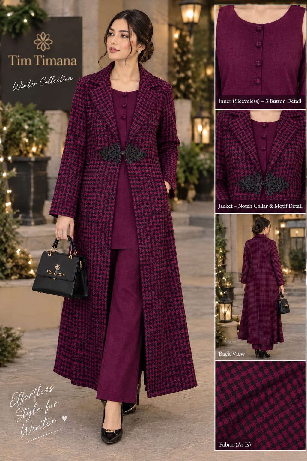 Royal Blue Tweed 3-Piece Outfit