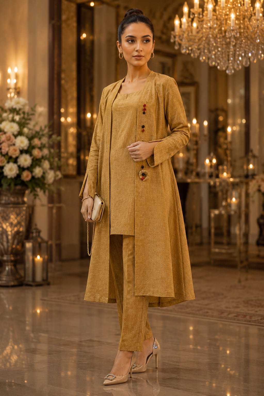 3-Piece Long Jacket and Trouser Set